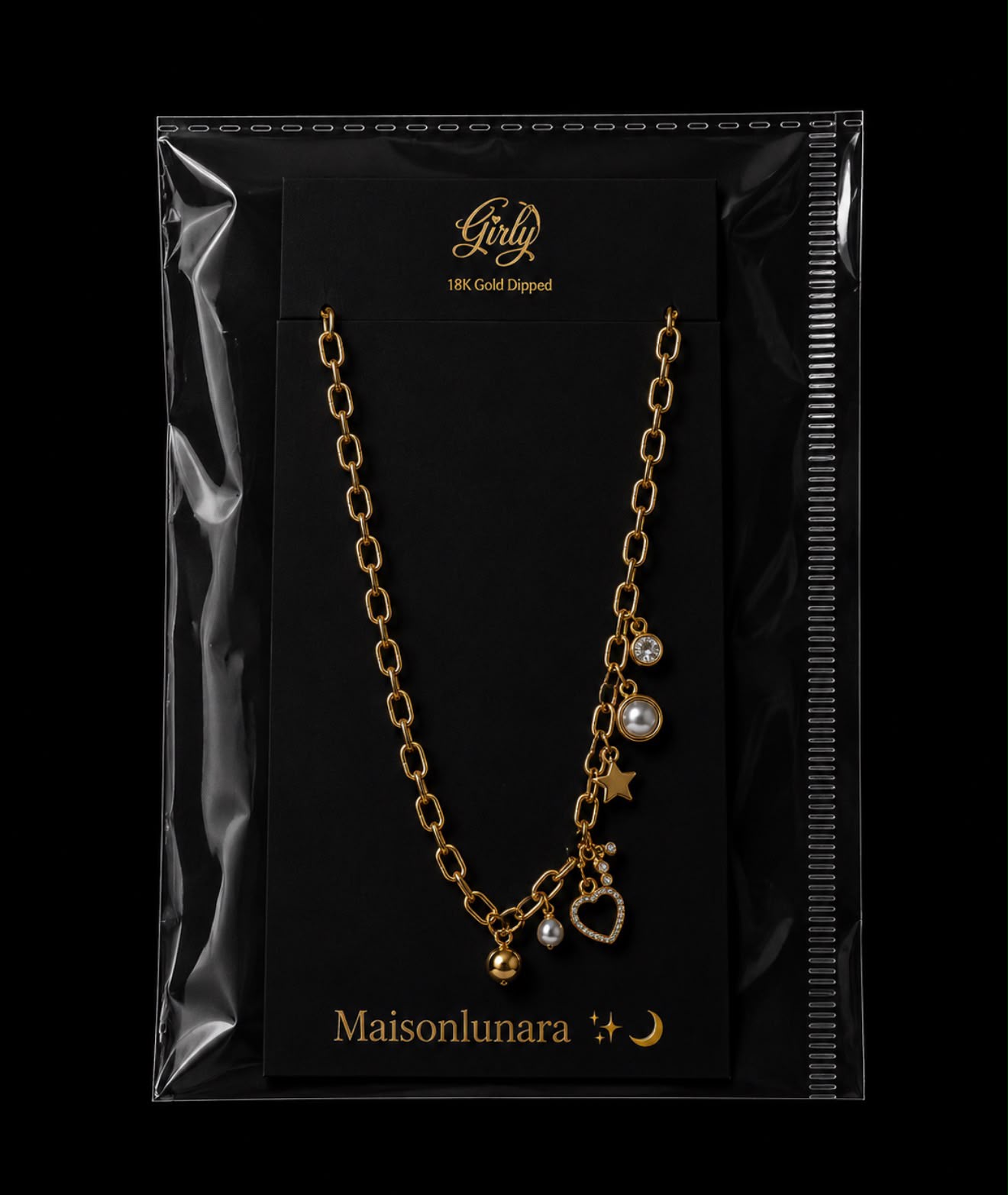Girly Charm Chain Necklace