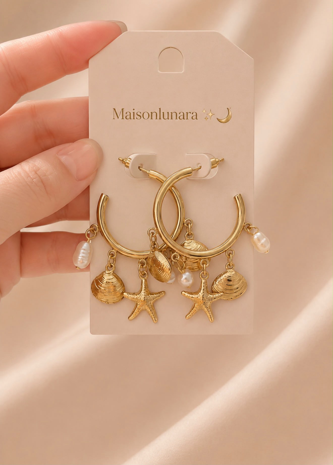 Coquillage Shell Hoops