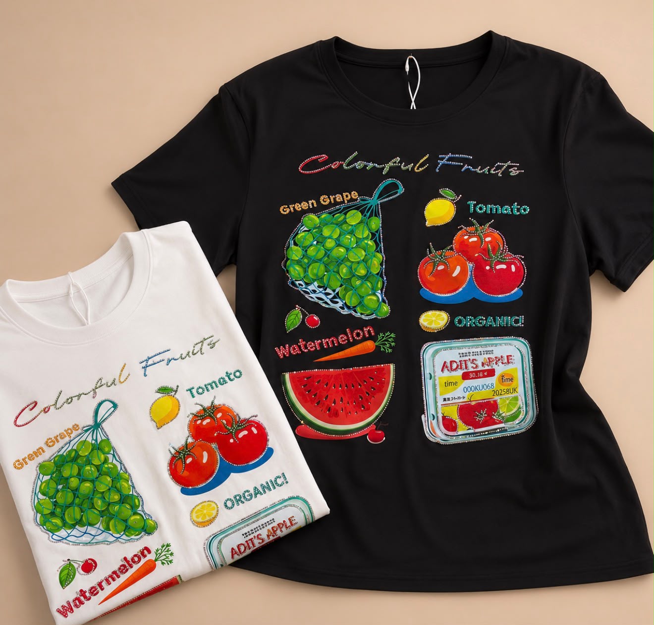 Colorful Fruits Crystal Tee