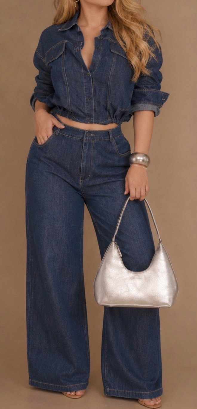 Dakota Cropped Denim Set