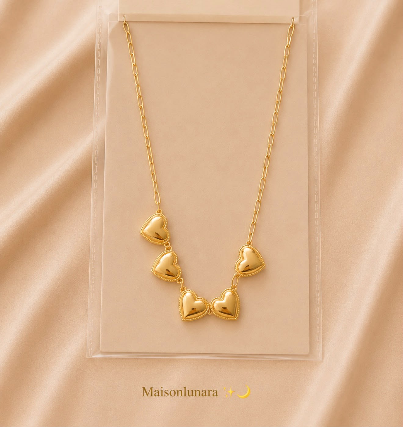 Amoré Puffed Heart Necklace
