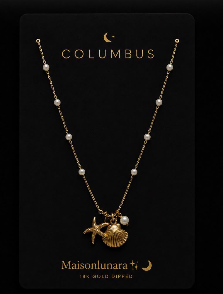 Columbus Pearl Station Necklace