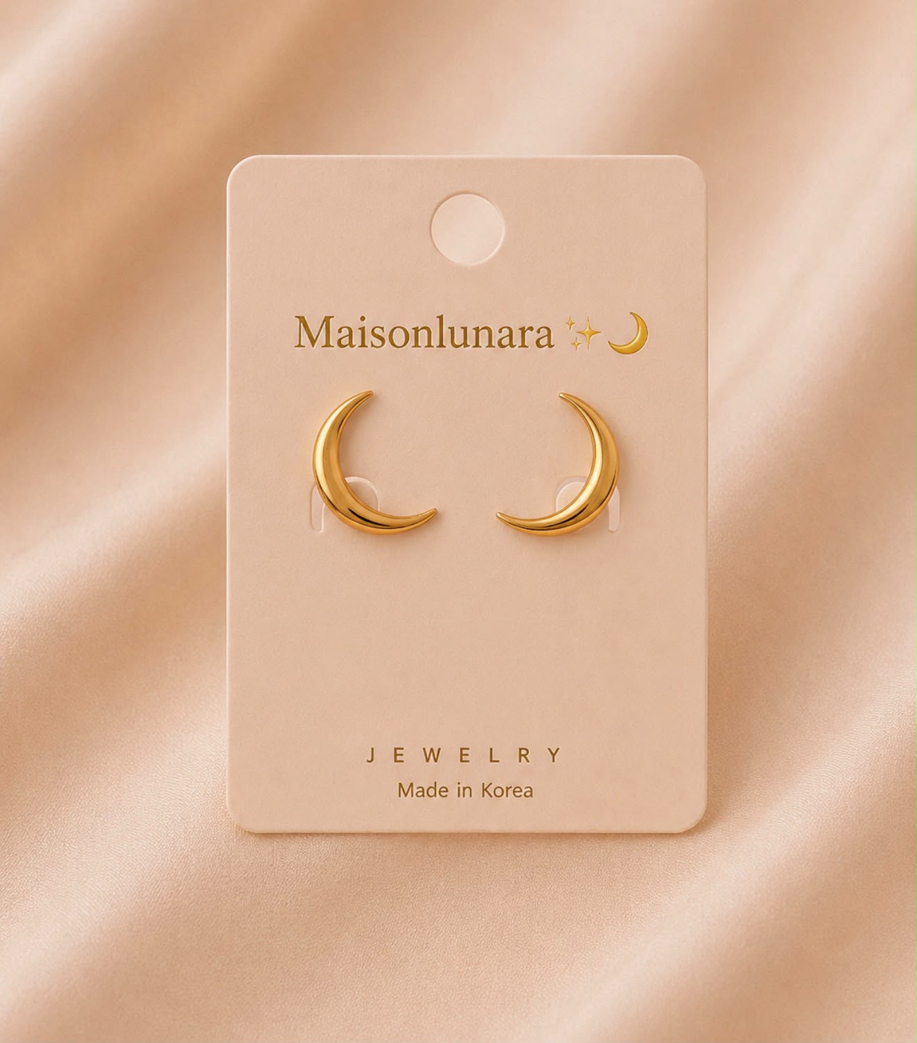 Croissant Moon Studs