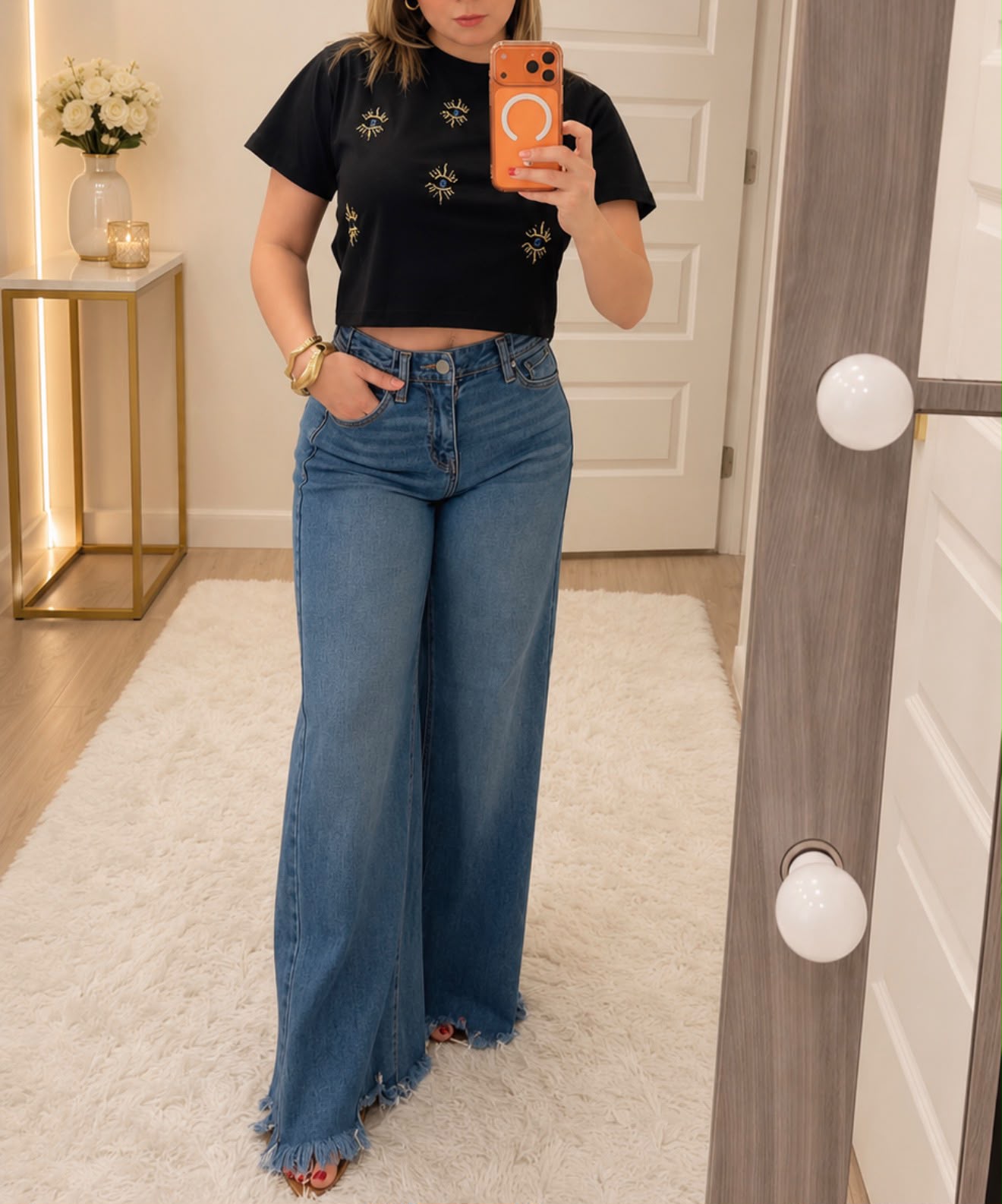 Mirada Tee & Wide-Leg Denim