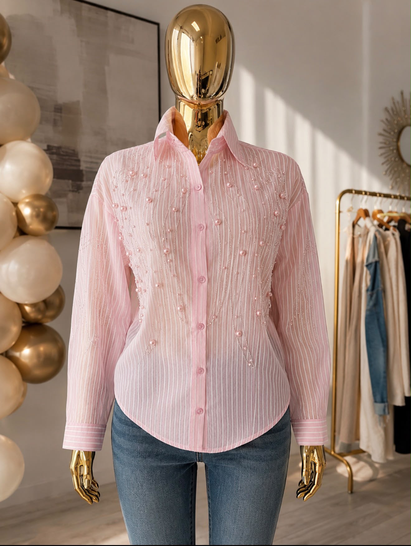 Lumi Pearl Stripe Blouse