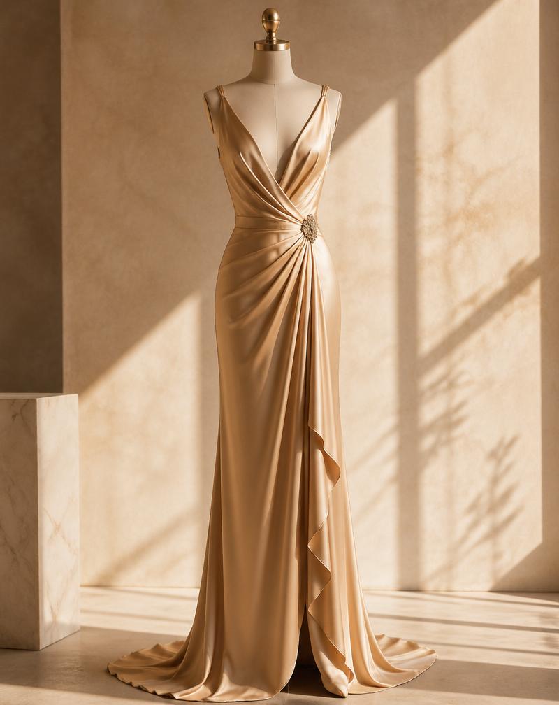 Silk Drapé Gown